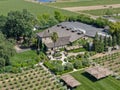 Aerial view of V. Sattui Winery and retail store, St. Helena, Napa Valley, California, USA Royalty Free Stock Photo