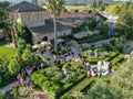 Aerial view of V. Sattui Winery and retail store, St. Helena, Napa Valley, California, USA Royalty Free Stock Photo