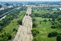 View of the Vacaresti Nature Park in Bucharest Royalty Free Stock Photo