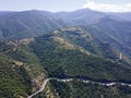 Aerial view of The Vacha Antonivanovtsi Reservoir, Bulgaria