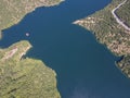 Aerial view of The Vacha Antonivanovtsi Reservoir, Bulgaria