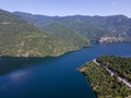 Aerial view of The Vacha Antonivanovtsi Reservoir, Bulgaria