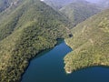 Aerial view of The Vacha Antonivanovtsi Reservoir, Bulgaria