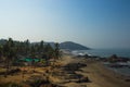 Aerial view of Vagator Beach in North Goa, India Royalty Free Stock Photo