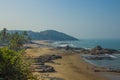 Aerial view of Vagator Beach in North Goa, India Royalty Free Stock Photo