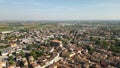Aerial view Valeggio sul Mincio is a comune in Italy, located in the province of Verona, Venice region. Top view of Royalty Free Stock Photo