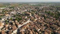 Aerial view Valeggio sul Mincio is a comune in Italy. Typical Italian house roofs, top view Royalty Free Stock Photo