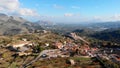 Aerial view of Vall de Laguar village in Alicante, Spain