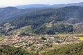 Aerial view at Valldemossa a village in a valley by the mountains on Mallorca Royalty Free Stock Photo