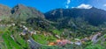Aerial view of Valle Gran Rey valley at La Gomera, Canary Islands, Spain