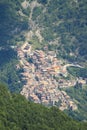 Aerial view of Vallepietra Royalty Free Stock Photo