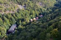 Aerial View of the Valley Ilsetal in the Harz Mountains, Ilsenburg, Saxony - Anhalt Royalty Free Stock Photo