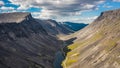 Aerial view of the valley in Khibiny