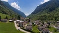 Aerial view of Rossa in Switzerland