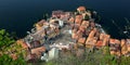 Aerial view of Varenna, a beautiful village by Lake Como, Italy Royalty Free Stock Photo