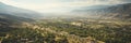 Aerial View Of A Vast Cemetery, A Solemn Resting Place For Many