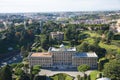 Aerial view of the Vatican City and Rome, Italy. Palace of the Governorate, Gardens, Vatican Radio, Convent. Panorama of the old h Royalty Free Stock Photo