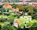 Aerial view of Vatican Gardens Royalty Free Stock Photo