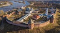 Aerial view of Velikiy Novgorod Kremlin Royalty Free Stock Photo