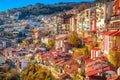 Aerial view of Veliko Tarnovo in a beautiful autumn day, Bulgaria