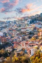 Aerial view of Veliko Tarnovo in a beautiful autumn day, Bulgaria