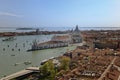 Aerial view of Venice city from the bell tower. st marks square