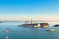 Aerial view of Venice at dawn, Italy