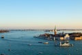 Aerial view of Venice at dawn, Italy