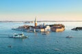 Aerial view of Venice at dawn, Italy