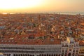 Aerial view of Venice from San Marco bell tower,