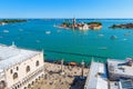 Aerial view of Venice with St Mark`s Square Royalty Free Stock Photo