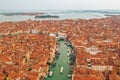 Aerial view of Venice with the St Mark Square Royalty Free Stock Photo