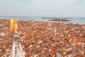 Aerial view of Venice with the St Mark Square during the daytime Royalty Free Stock Photo