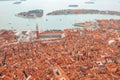 Aerial view of Venice with the St Mark Square during the daytime Royalty Free Stock Photo