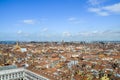 Aerial view of Venice taken from St. Mark`s Campanile in piazza San Marco. Venice, Italy Royalty Free Stock Photo