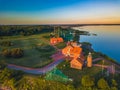 Aerial view of Vente Cape in Lithuania, bird ringing place