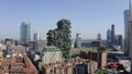 Aerial view of the Vertical Forest Skyscraper in Milan, Italy