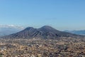 Aerial view of Vesuvius volcano in naples Royalty Free Stock Photo