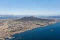 Aerial view of Vesuvius volcano in naples Royalty Free Stock Photo