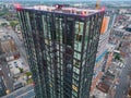 Aerial view of the bustling skyline of Manchester, United Kingdom.