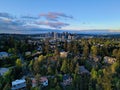 Aerial view of the vibrant cityscape of Bellevue, Washington