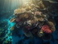 Aerial View of Vibrant Coral Reef