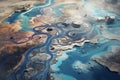 Aerial view of the vibrant landscapes of