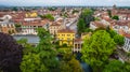 Aerial View of Vicenza, Veneto, Italy, Europe, World Heritage Site