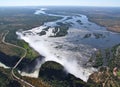 Aerial view of Victoria Falls Royalty Free Stock Photo