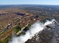 Aerial view of Victoria Falls Royalty Free Stock Photo