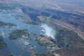 Victoria Falls, Aerial view Royalty Free Stock Photo