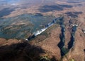 Aerial View of Victoria Falls Royalty Free Stock Photo