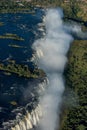 Aerial view of Victoria Falls in gorge Royalty Free Stock Photo