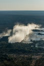 Aerial view of Victoria Falls from helicopter Royalty Free Stock Photo